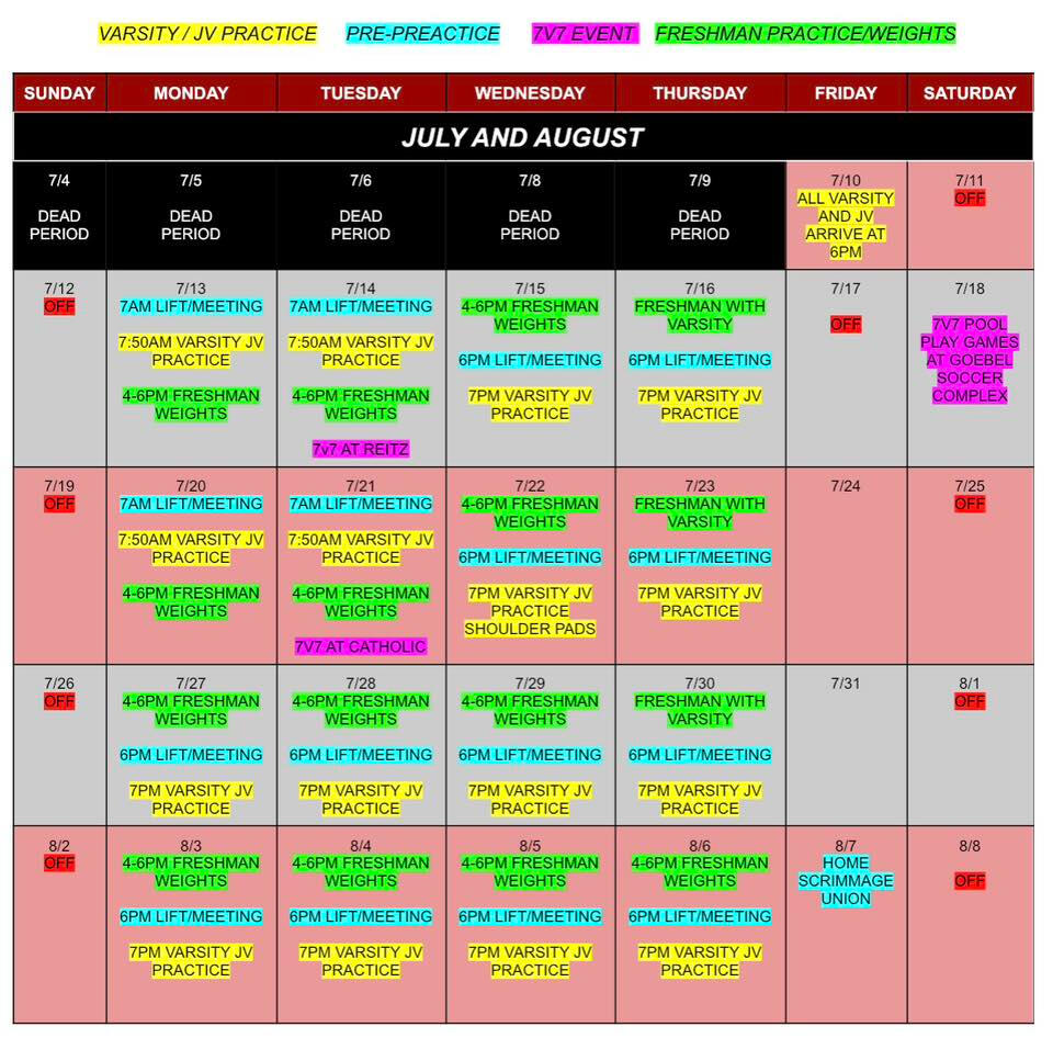 Henderson County Football Summer