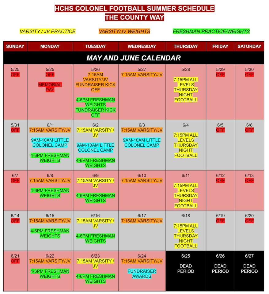 Henderson County Football Summer